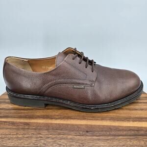 Mephisto Shoes Mens 12 Brown Goodyear Welt Pebbled Leather Marlon Oxford Dress